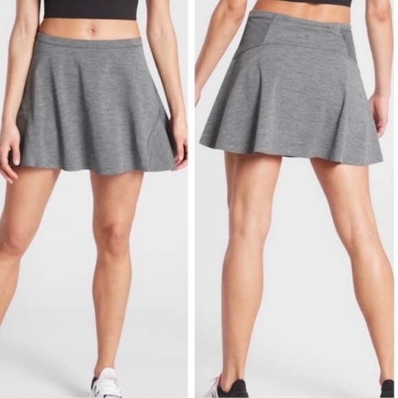 Athleta Dresses & Skirts - Athleta Matchpoint Gray Flared Mini Skirt
